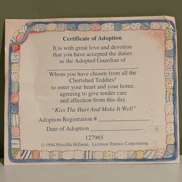 Cherished Teddies 127965 “Kiss The Hurt And Make It Well” - Picture 6 of 6